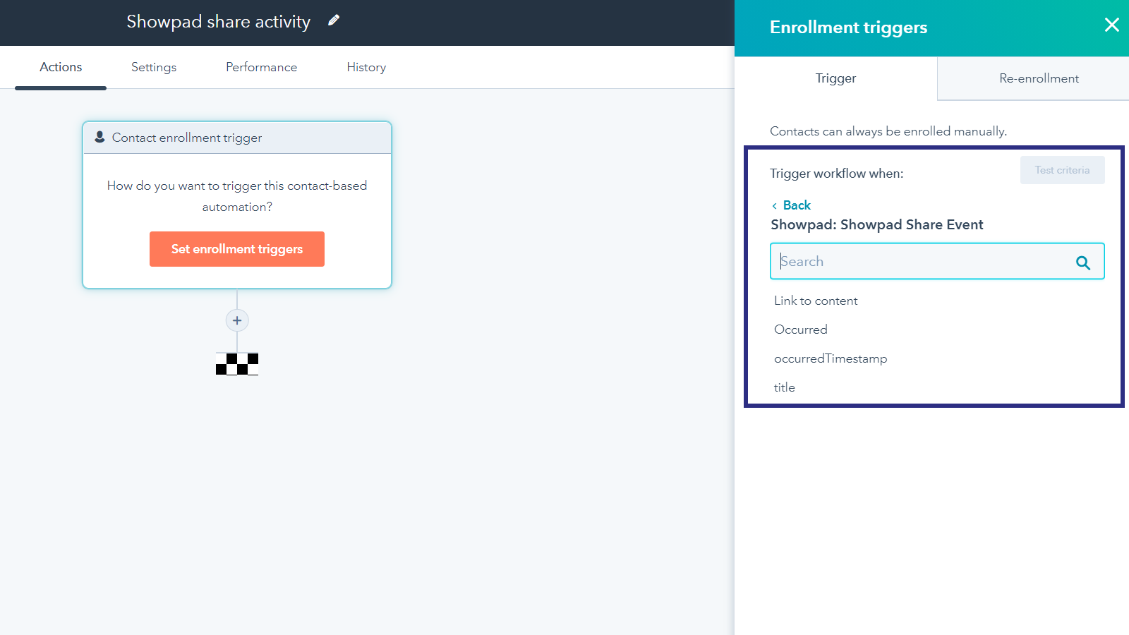 Showpad workflows